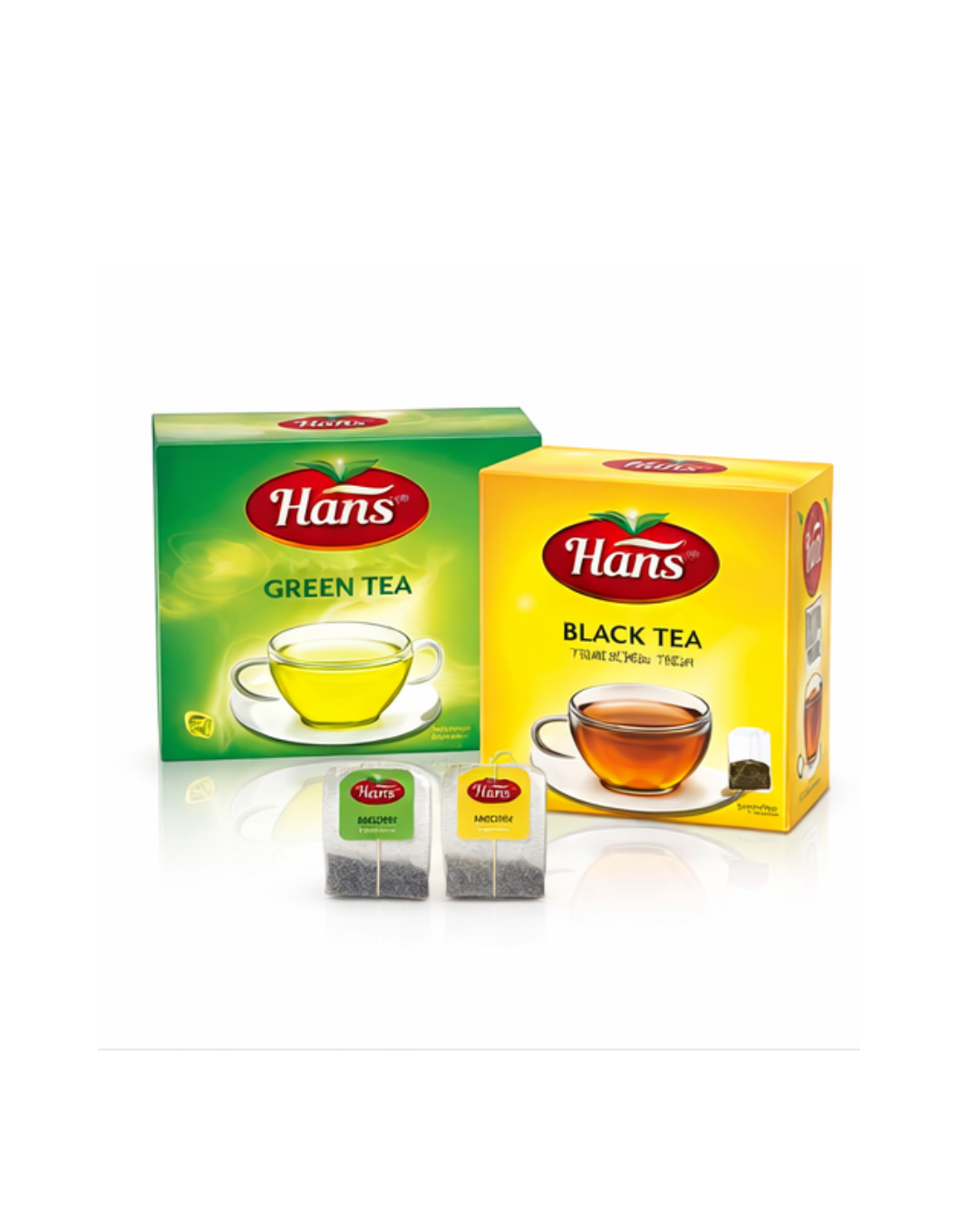 Hans Green or Black Tea bags